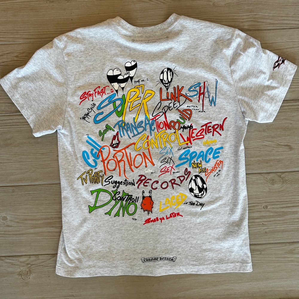 Chrome Hearts X Matty Boy Brain Grey T-Shirt